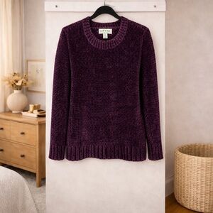 Orvis Women's Rich Purple Crew Neck Sweater Size Medium